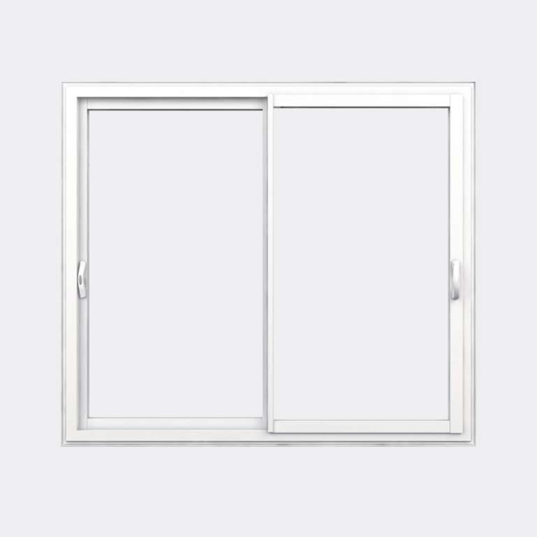 Déstockage] Baie vitrée coulissante PVC 2 vantaux L180 X H127,5 cm