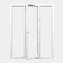 Porte Fenêtre PVC gamme Confort 1 vantail à la française 2 fixes ouvert