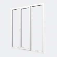 Porte Fenêtre PVC gamme Confort 1 vantail oscillo-battant 2 fixes fermé