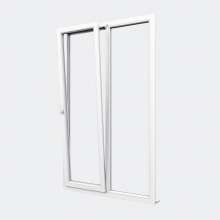 Porte Fenêtre PVC gamme Confort 1 vantail oscillo-battant 1 fixe ouvert